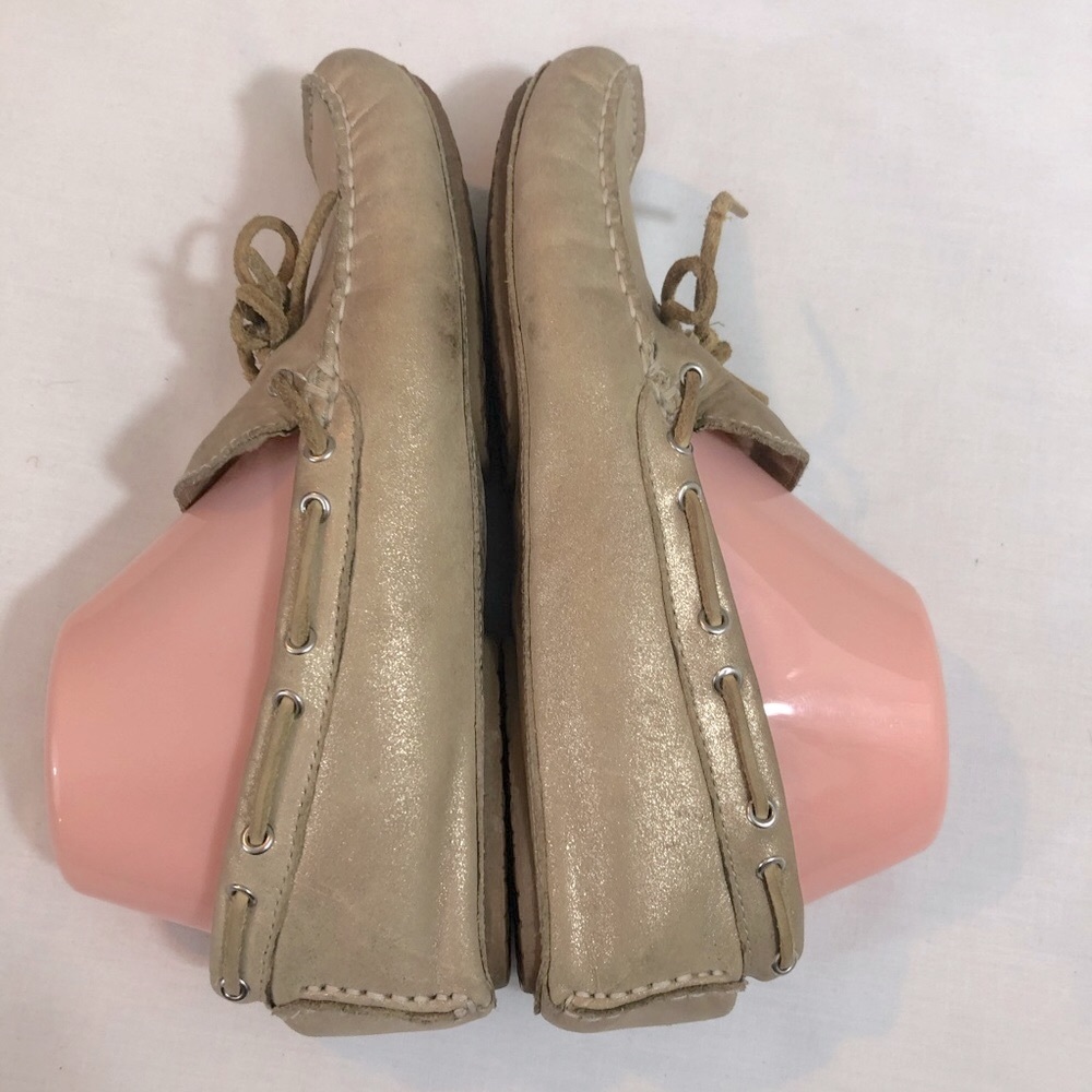 Cole Hann Gold Moccasin slippers shoes - Picture 5 of 10